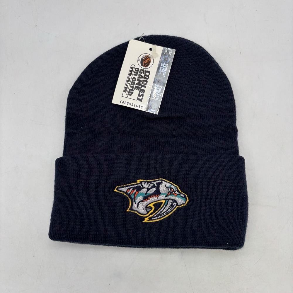 Nashville Predators Beanie Hat 2020 NHL Winter Classic White Knit OSFA Cuffed